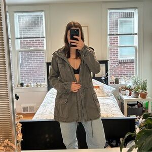 Olive green cargo jacket